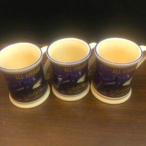 Polar Express All Aboard Believe PE Warner Bros 3D Hot Cocoa Coffee Mug Set Of 3